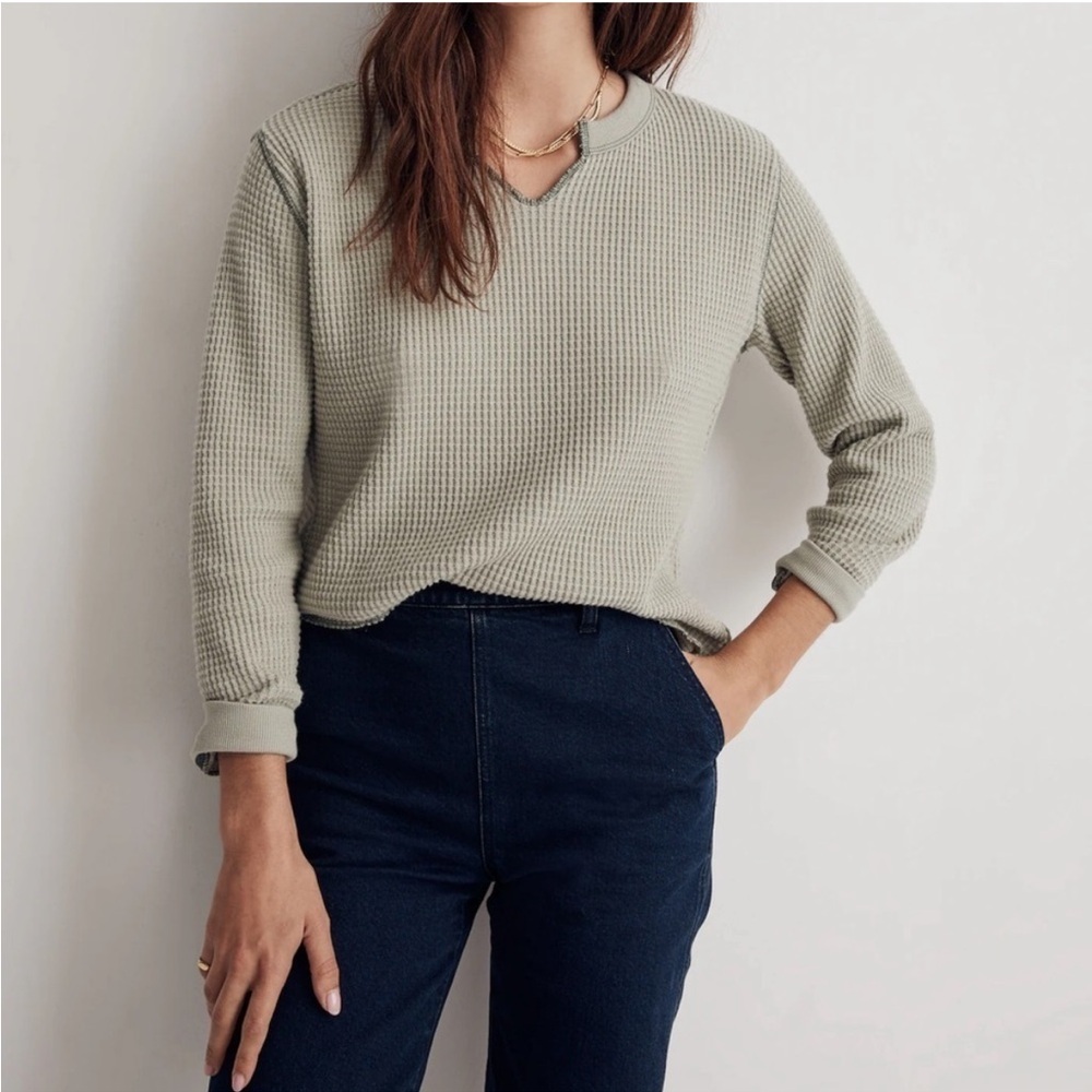 SALE — Madewell Waffle Knit Top